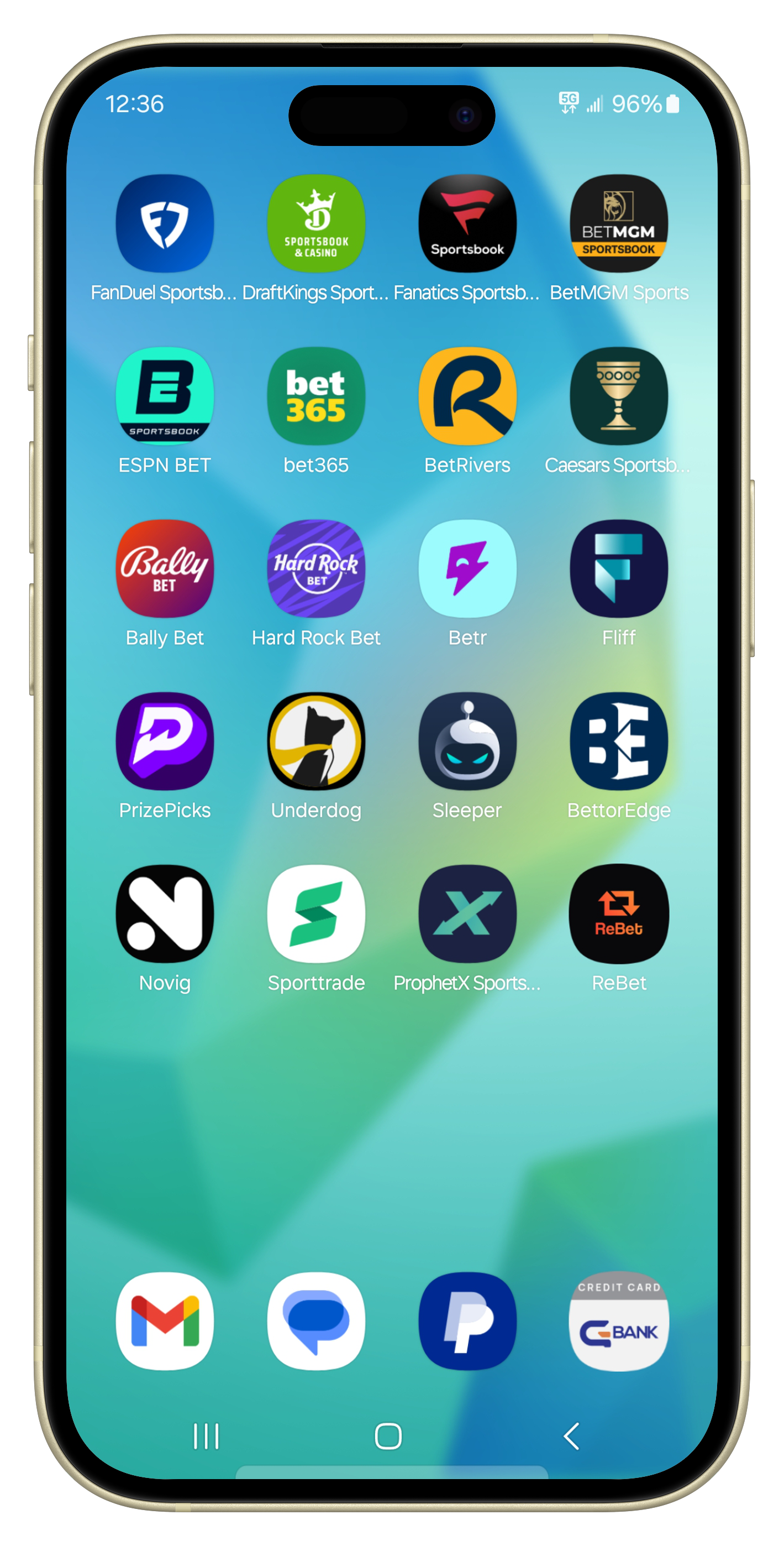 Mobile phone showing Ungambled app interface